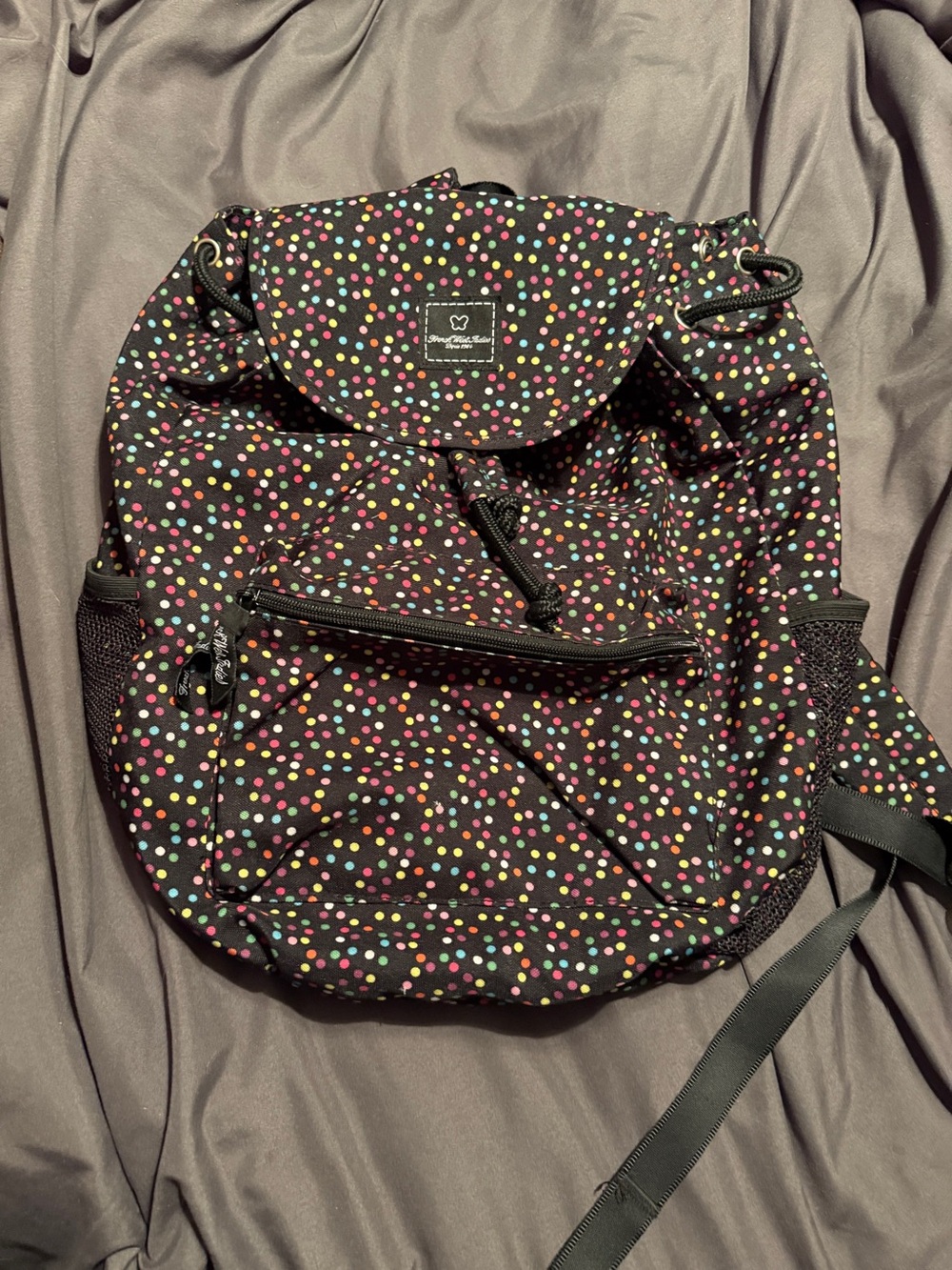 Polka Dot Drawstring Backpack